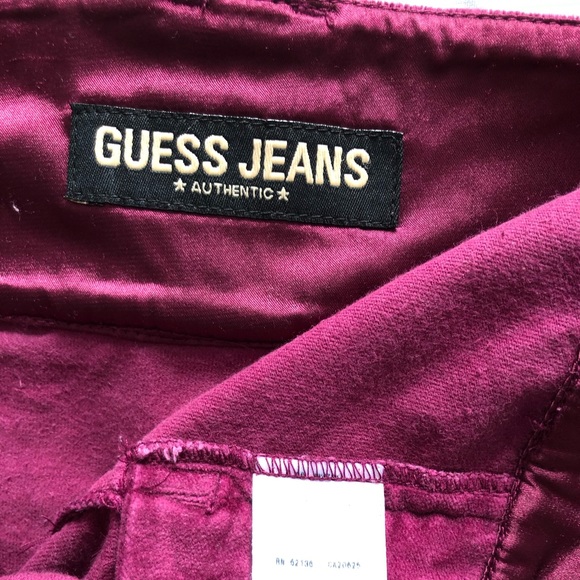 Purple velvet mini skirt- Guess Jeans - Picture 3 of 3